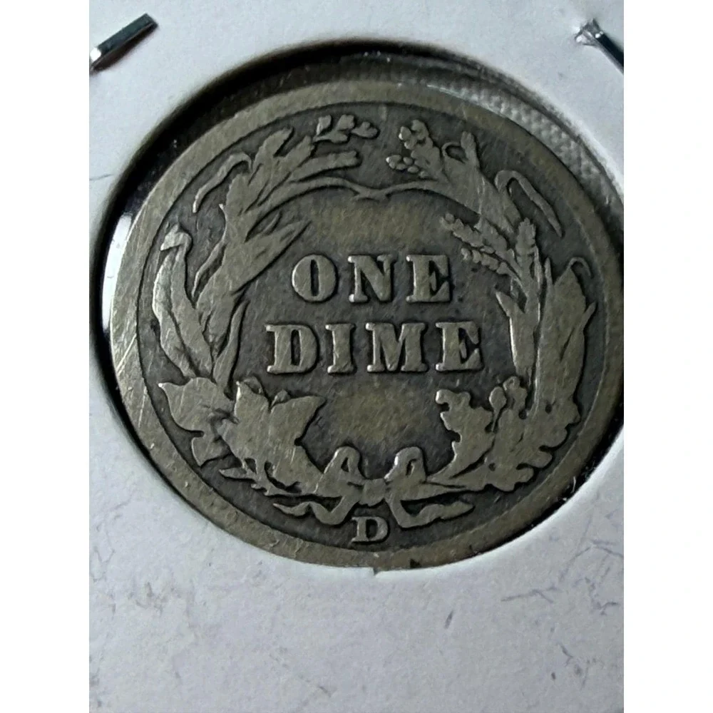 Lot of 4 US Barber Silver Dimes 1898-P 1900-S 1908-D 1915-S 90% Silver Coins
